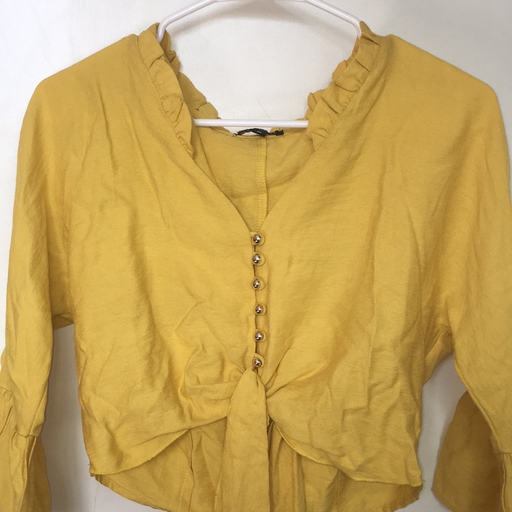 Yellow Bell Sleeved Top